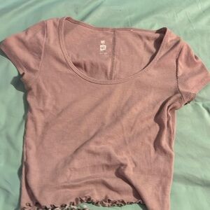 me to we,  small crop top, pink